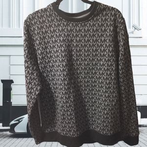 Michael Kors Black and Gray Logo Print Sweatshirt